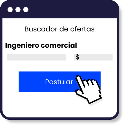 Por último busca la oferta y postula